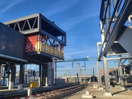 Einschub temporäre Passerelle Bahnhof Basel SBB