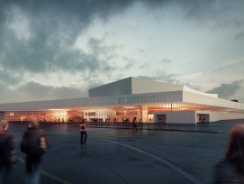 Visualisierung der neuen St. Jakobshalle.  (zvg)