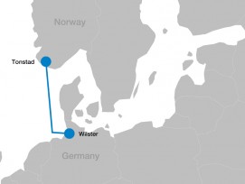 Die Leitung verbindet Wilster in Schleswig Holstein mit dem südnorwegischen Tonstad. (PD)