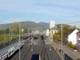 Der Liestaler Bahnhof soll eine vierte Spur erhalten (Visualisierung zvg)