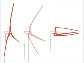 Wenn der Wind zu stark wird, sollen sich die Rotoren in Windrichtung abklappen können. (TrevorJohnston.com/Popular Science)