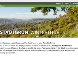 Auch die Internetpräsenz von Stadtgrün Winterthur strahlt in neuem Kleid.