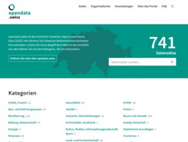 Screenshot des neuen Open-Government-Data-Portals opendata.swiss.