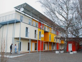 Containersiedlung für Flüchtlinge an der Aargauerstrasse in Zürich-Altstetten.