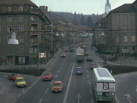 Die Rosengartenstrasse im Jahr 1976