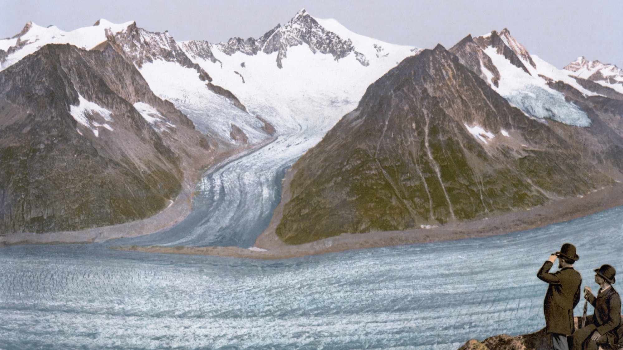 Aletschgletscher, Postkarte um 1900